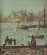 Detail of Scarborough Bay Atkinson Grimshaw